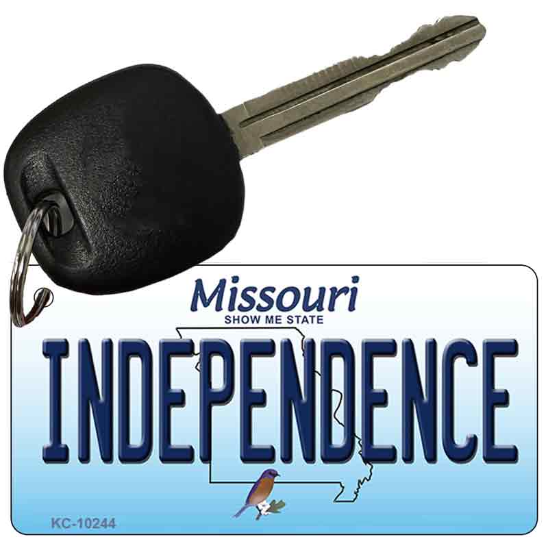 Independence Missouri State License Plate Tag Key Chain KC-10244