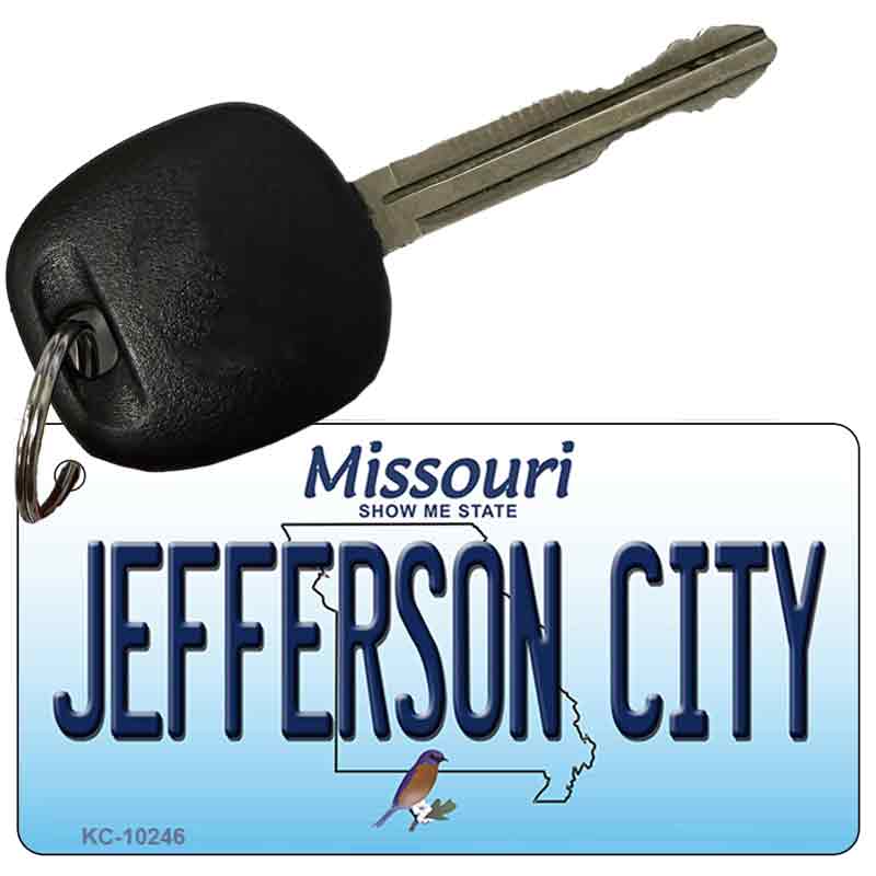 Jefferson City Missouri State License Plate Tag Key Chain KC-10246