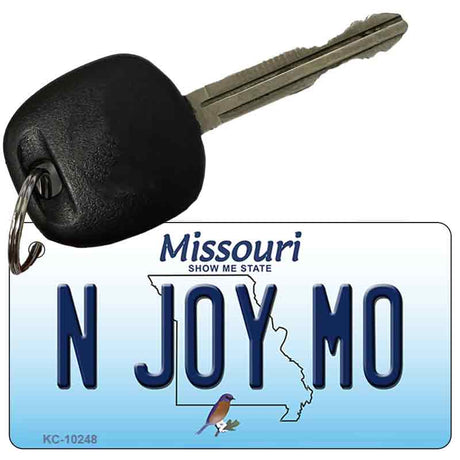 N Joy MO Missouri State License Plate Tag Key Chain KC-10248