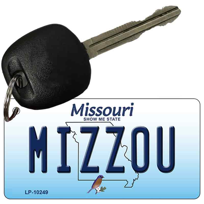 Mizzou Missouri State License Plate Tag Key Chain KC-10249