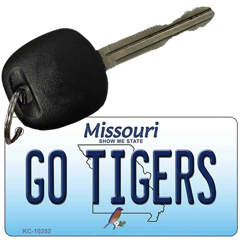 Go Tigers Missouri State License Plate Tag Key Chain KC-10252