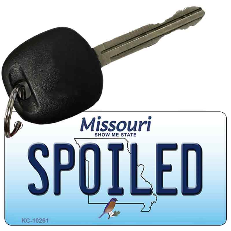 Spoiled Missouri State License Plate Tag Key Chain KC-10261