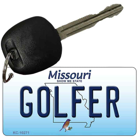 Golfer Missouri State License Plate Tag Key Chain KC-10271