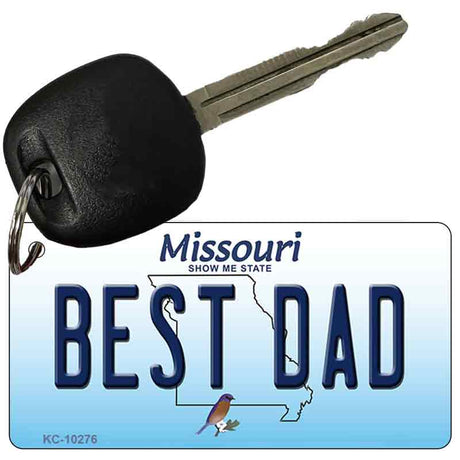 Best Dad Missouri State License Plate Tag Key Chain KC-10276