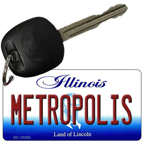 Metropolis Illinois State License Plate Tag Key Chain KC-10290