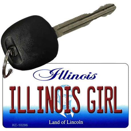 Illinois Girl State License Plate Tag Key Chain KC-10296