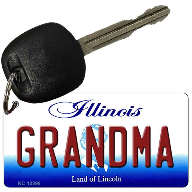 Grandma Illinois State License Plate Tag Key Chain KC-10298