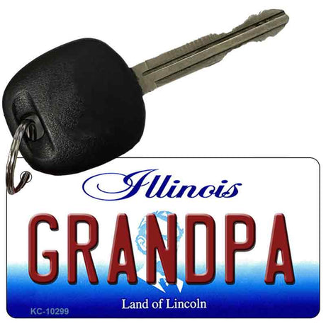 Grandpa Illinois State License Plate Tag Key Chain KC-10299