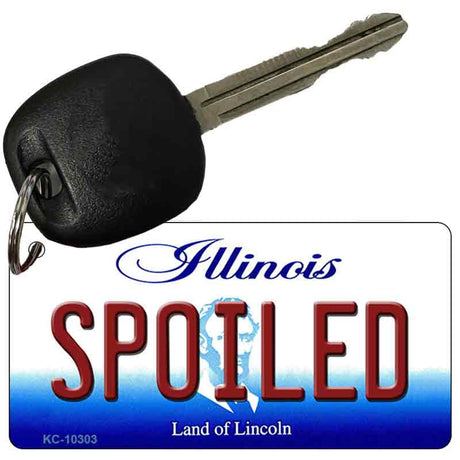 Spoiled Illinois State License Plate Tag Key Chain KC-10303