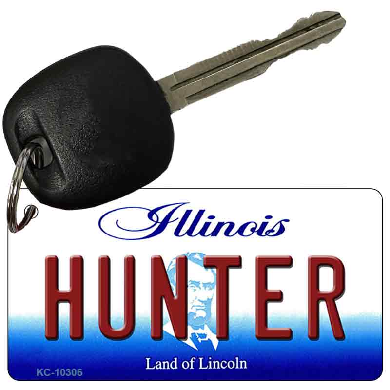 Hunter Illinois State License Plate Tag Key Chain KC-10306