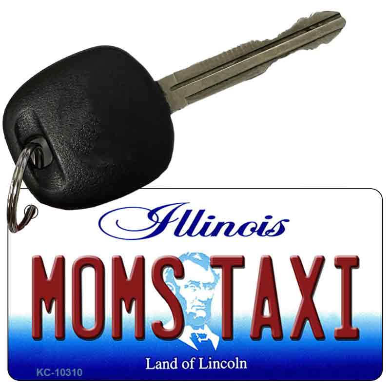 Moms Taxi Illinois State License Plate Tag Key Chain KC-10310