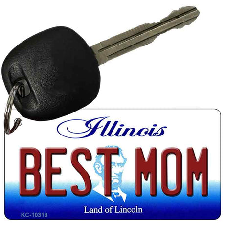 Best Mom Illinois State License Plate Tag Key Chain KC-10318