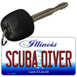 Scuba Diver Illinois State License Plate Tag Key Chain KC-10321