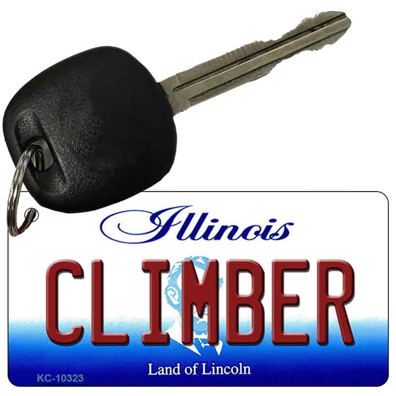 Climber Illinois State License Plate Tag Key Chain KC-10323