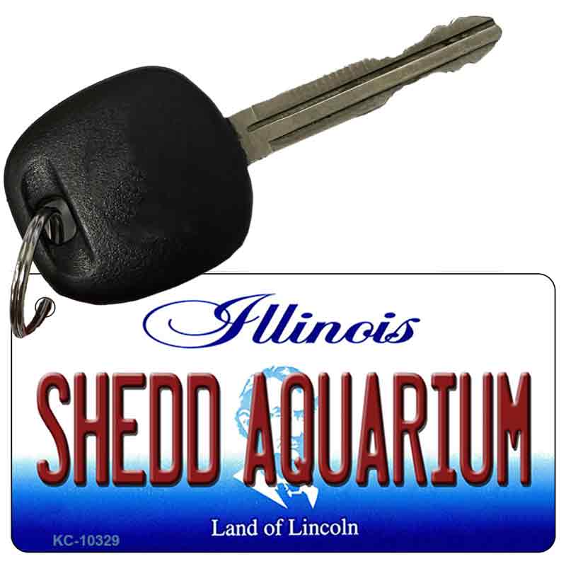 Shedd Aquarium Illinois State License Plate Tag Key Chain KC-10329