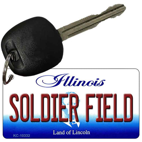 Soldier Field Illinois State License Plate Tag Key Chain KC-10332