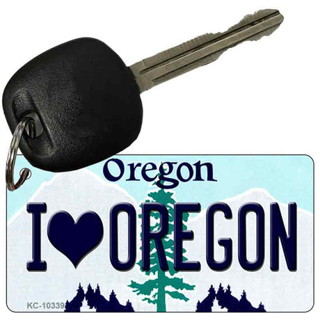 I Love Oregon Oregon State License Plate Tag Key Chain KC-10339