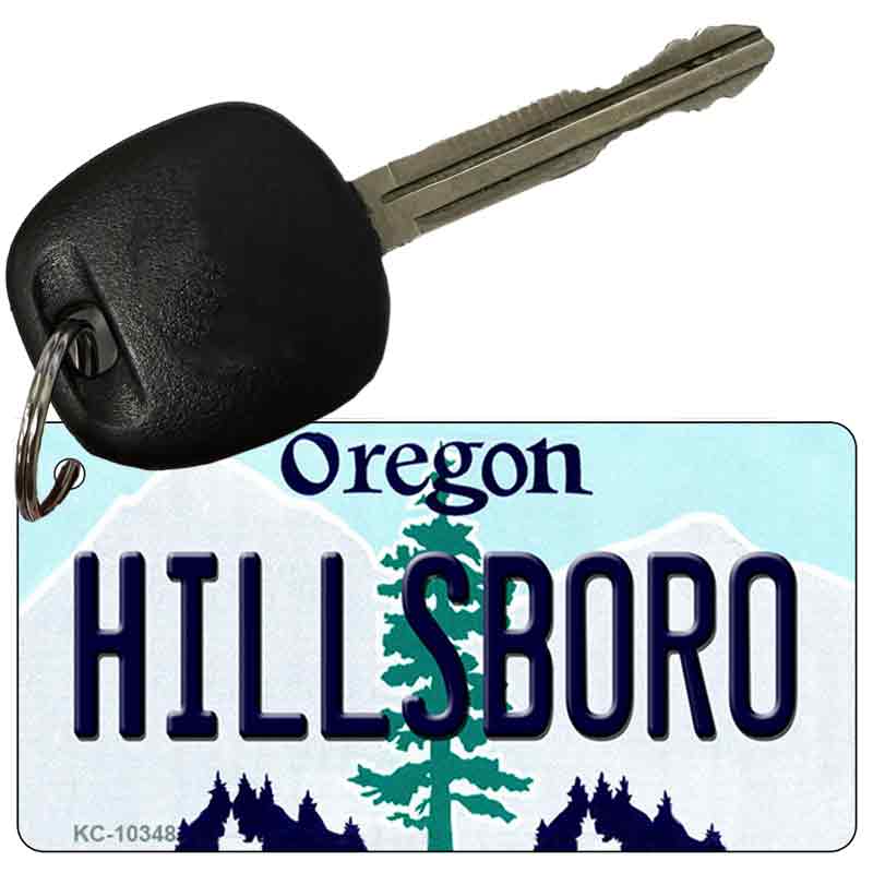 Hillsboro Oregon State License Plate Tag Key Chain KC-10348