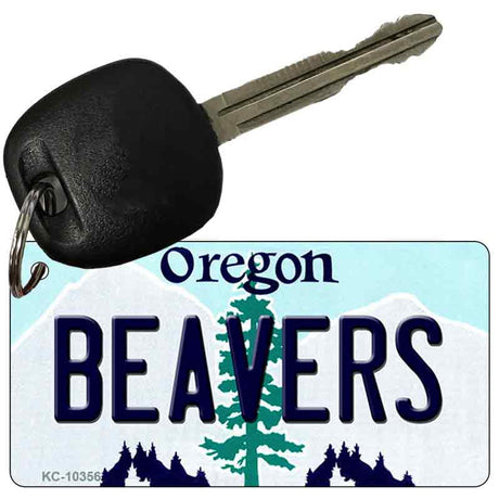 Beavers Oregon State License Plate Tag Key Chain KC-10356