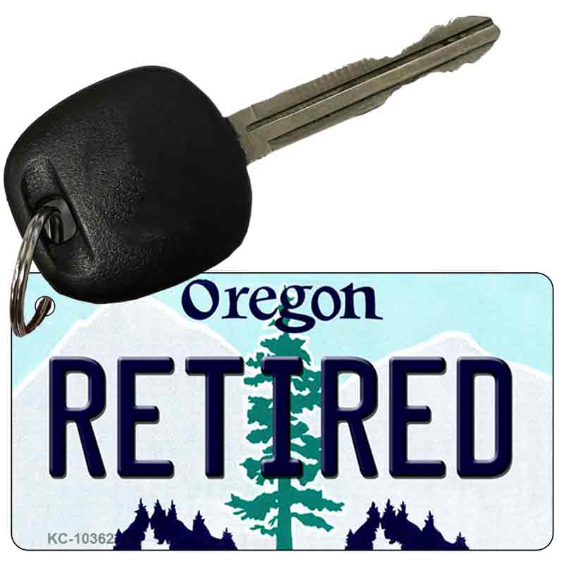 Retired Oregon State License Plate Tag Key Chain KC-10362