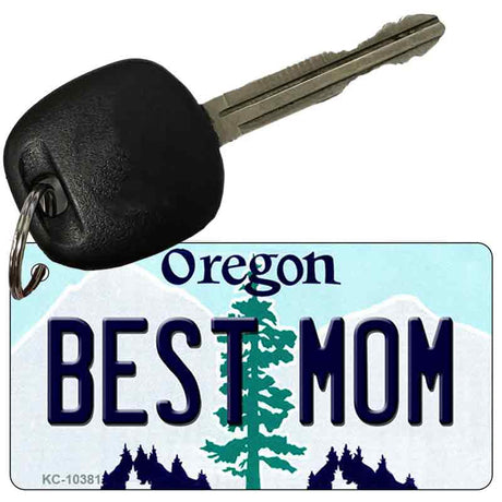 Best Mom Oregon State License Plate Tag Key Chain KC-10381