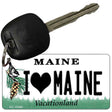 I Love Maine State License Plate Tag Key Chain KC-10384