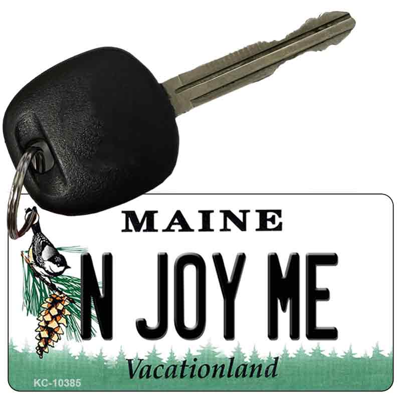 N Joy ME Maine State License Plate Tag Key Chain KC-10385