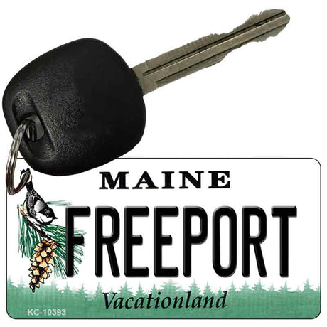 Freeport Maine State License Plate Tag Key Chain KC-10393