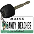 Sandy Beaches Maine State License Plate Tag Key Chain KC-10398