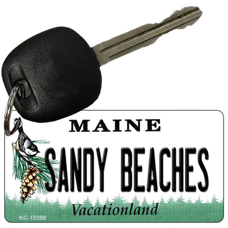 Sandy Beaches Maine State License Plate Tag Key Chain KC-10398