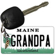 Grandpa Maine State License Plate Tag Key Chain KC-10404