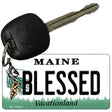 Blessed Maine State License Plate Tag Key Chain KC-10417