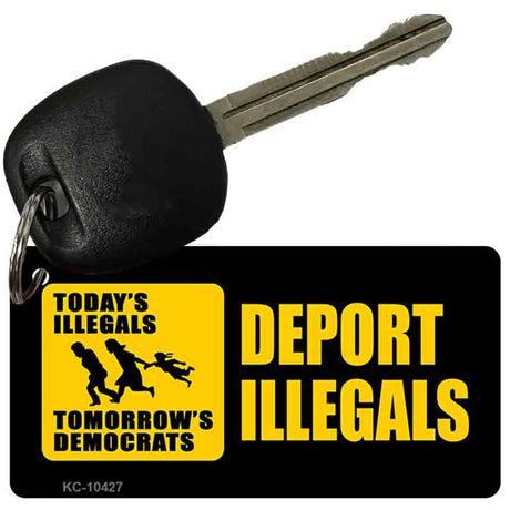 Deport Illegals Novelty Metal Key Chain KC-10427