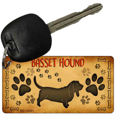 Basset Hound Novelty Metal Key Chain