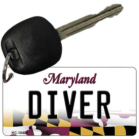 Diver Maryland State License Plate Tag Key Chain KC-10482