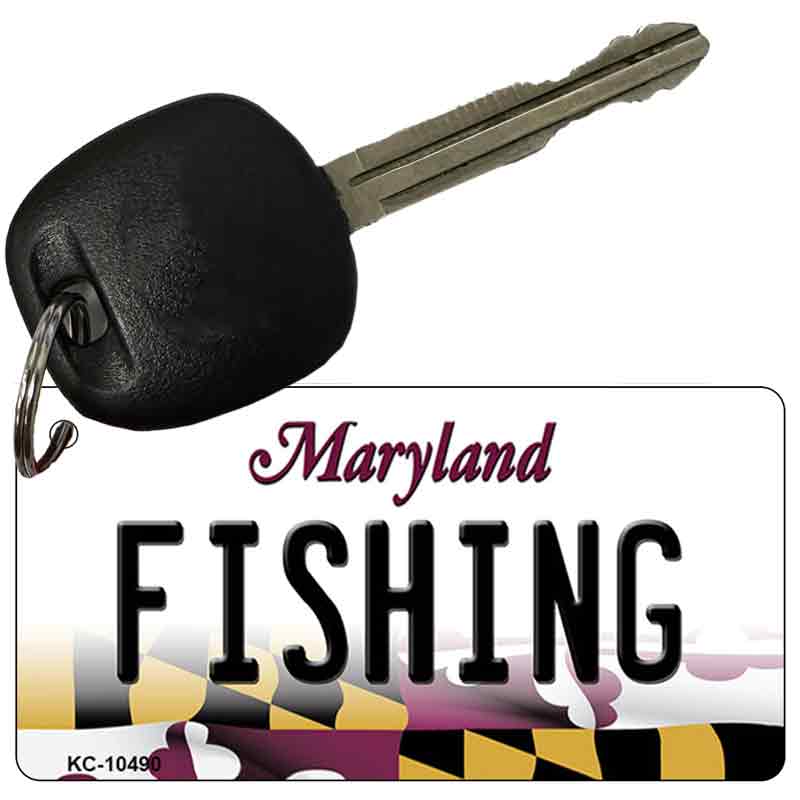 Fishing Maryland State License Plate Tag Key Chain KC-10490