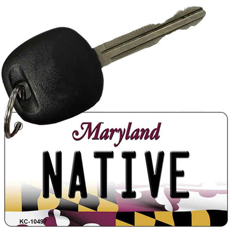 Native Maryland State License Plate Tag Key Chain KC-10497