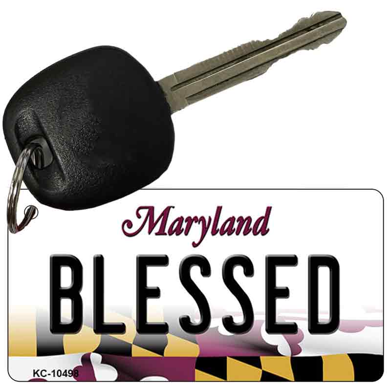 Blessed Maryland State License Plate Tag Key Chain KC-10498