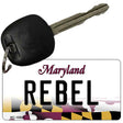 Rebel Maryland State License Plate Tag Key Chain KC-10505