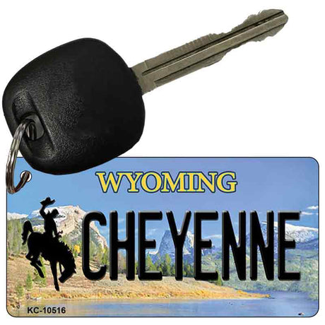 Cheyenne Wyoming State License Plate Tag Key Chain KC-10516