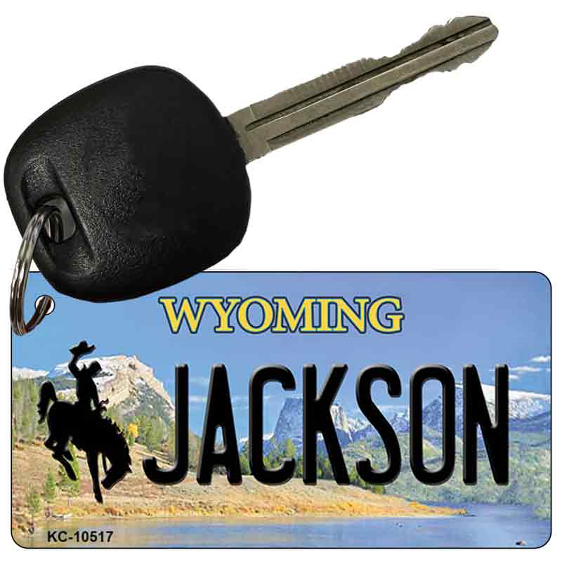 Jackson Wyoming State License Plate Tag Key Chain KC-10517