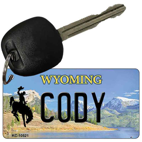 Cody Wyoming State License Plate Tag Key Chain KC-10521