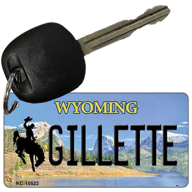 Gilletle Wyoming State License Plate Tag Key Chain KC-10522