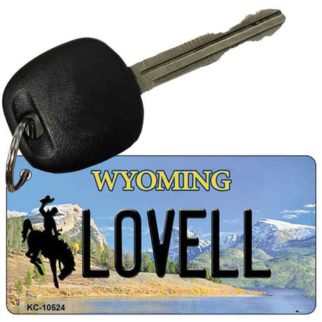 Lovell Wyoming State License Plate Tag Key Chain KC-10524