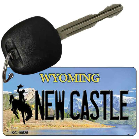 New Castle Wyoming State License Plate Tag Key Chain KC-10525