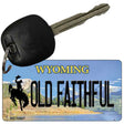 Old Faithful Wyoming State License Plate Tag Key Chain KC-10527