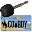 Cowboy Wyoming State License Plate Tag Key Chain KC-10530