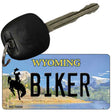 Biker Wyoming State License Plate Tag Key Chain KC-10535