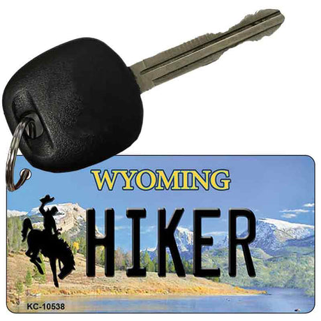 Hiker Wyoming State License Plate Tag Key Chain KC-10538