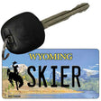 Skier Wyoming State License Plate Tag Key Chain KC-10539